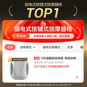 飞利浦（PHILIPS）腰部按摩器 腰背按摩仪多功能腰椎揉捏热敷腰肌劳损按摩靠垫靠枕 5101B灰 生日礼物母亲节礼物 商品图2