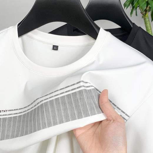 【冰丝高弹】【新款DPF】大依优型大码短袖T恤加肥加大男装大号大码上衣男士休闲半袖夏季 商品图2