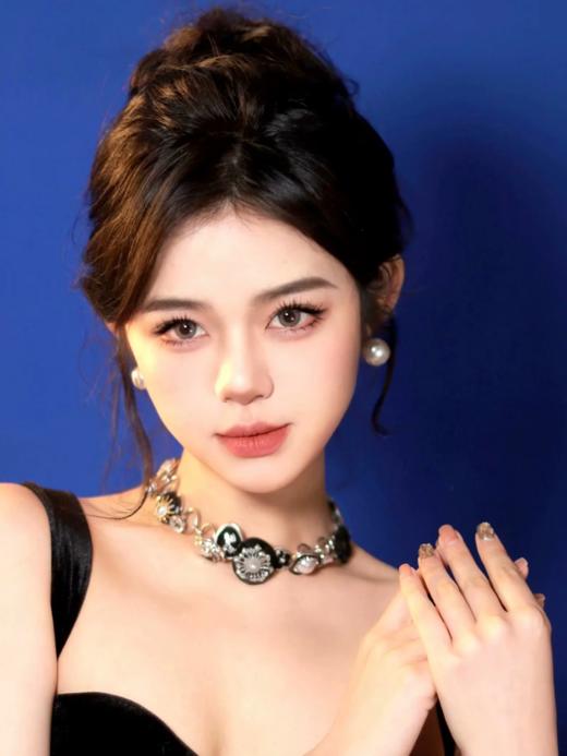 beenana 月抛 糖衣炮弹/草莓印记 黑/棕褐 14.5mm 韩产月抛两片装 商品图7