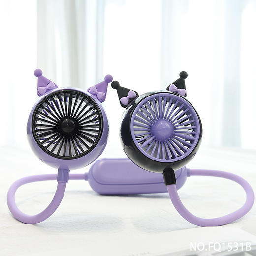 【可爱懒人挂脖小风扇 卡通懒人大风力】户外usb充电小电扇 方便携带 挂脖手持小风扇 商品图10