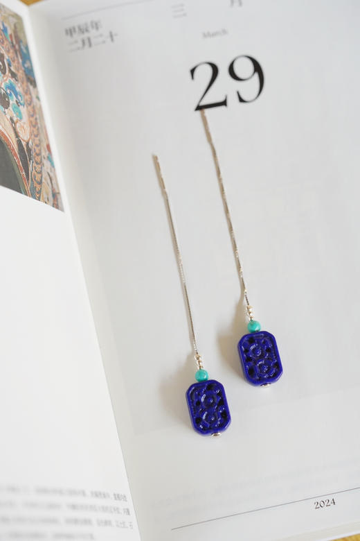 春日赏花去！青金耳坠 商品图8