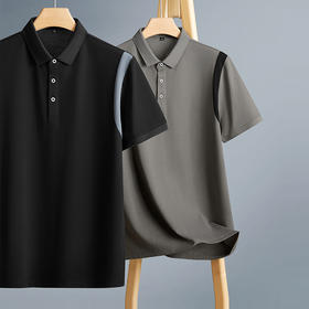 【撞色袖山条】【新款DPF】大依优型大码短袖Polo衫翻领加肥加大男装大号大码上衣男士休闲半袖夏季