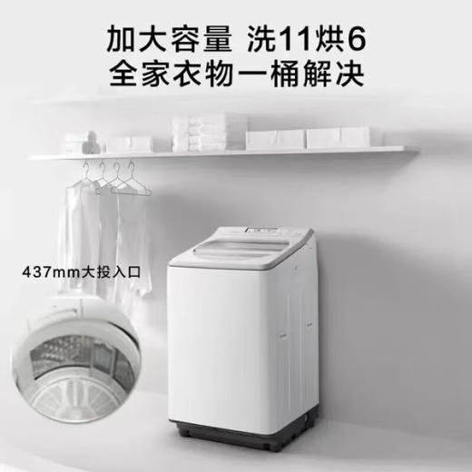 松下（Panasonic）11公斤波轮洗衣机洗烘干一体XQB110-FW120 商品图1