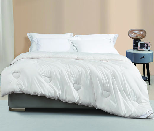 【6F】富安娜羊绒蛋白舒适春秋被/云眠，标准，填充物净重1000g,白色 商品图0