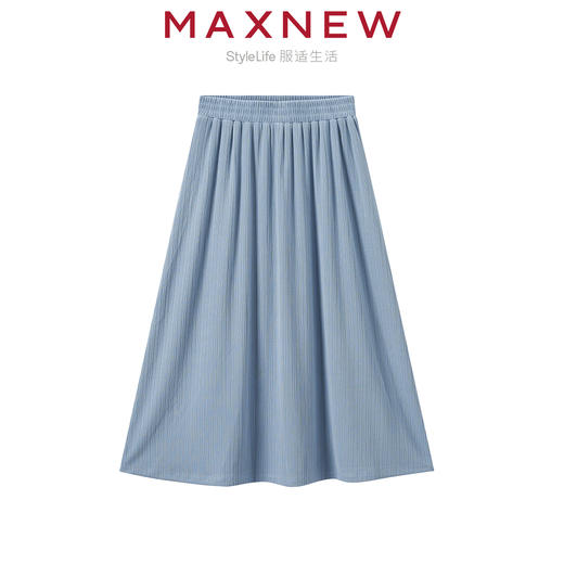 【裙装】女装立体压皱美人条肌理直筒半裙 1N2225203 商品图0