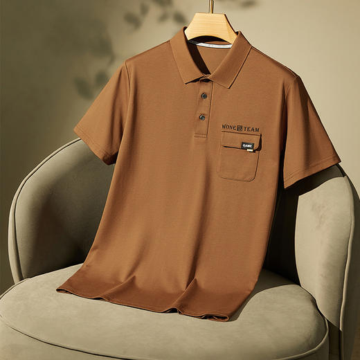 【新款DPF】大依优型大码口袋短袖Polo衫翻领加肥加大男装大号大码上衣男士休闲半袖夏季 商品图1