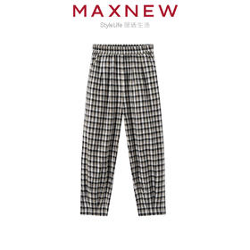 【长裤】童装舒适棉感亲肤透气格纹长裤 1N2364502