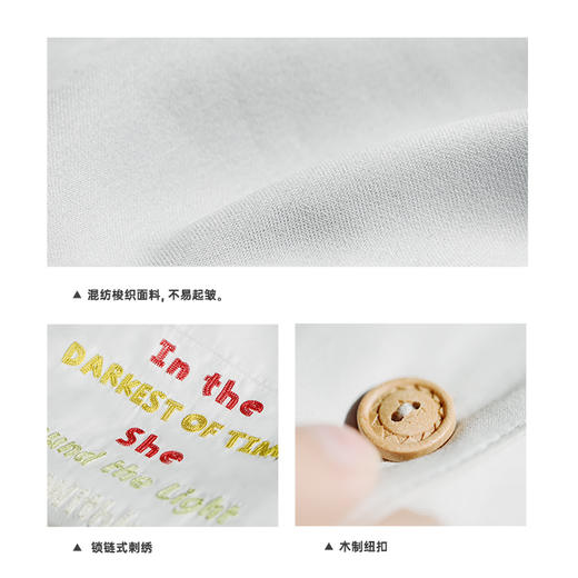 马登刺绣古巴领衬衣宽松设计感短袖小众休闲上衣内搭叠穿薄夏季女 商品图4