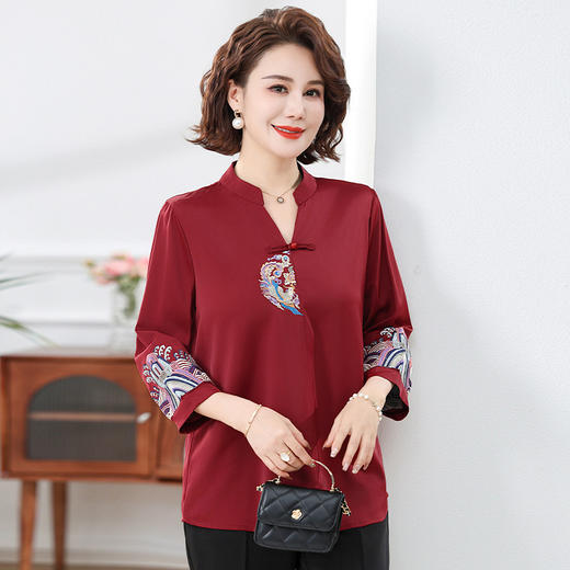 FW 827国风小衫洋气上衣妈妈夏装中袖 商品图3