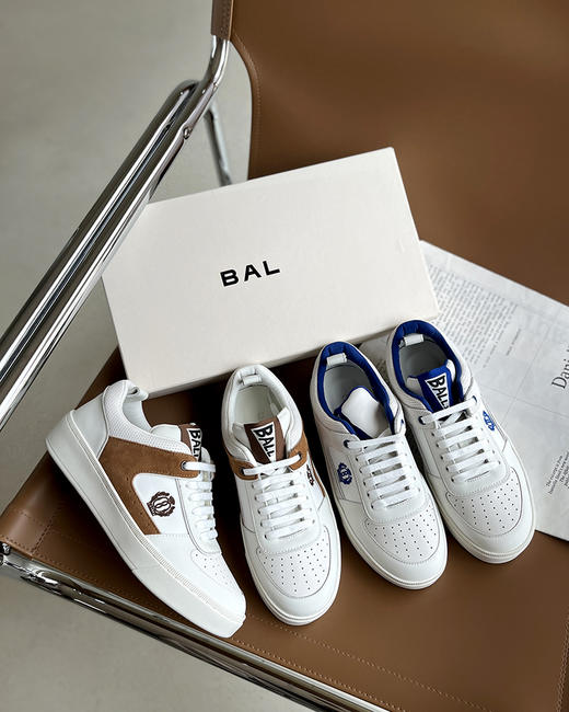 现货 THS 3.30-限时 巴里家 男士小牛皮拼接休闲运动鞋 2色 QZ081 商品图0