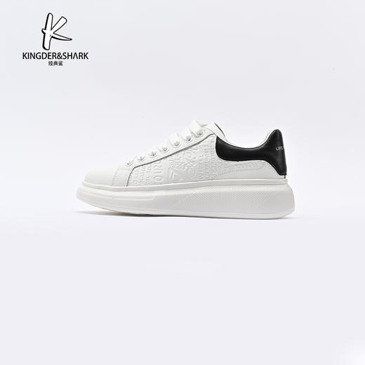 2024年经典鲨夏季新款时尚拼色系带平底男士休闲鞋KW250-D14051 商品图4