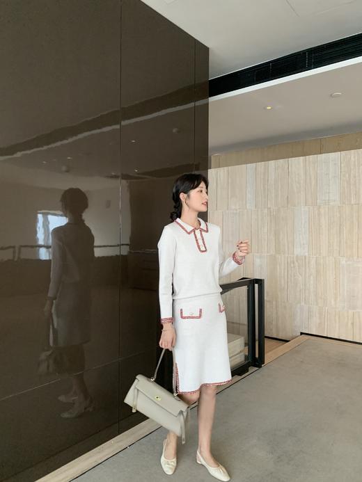 欧芮儿春新款两减套小香风时尚套女长袖上衣+显瘦半身裙 商品图5