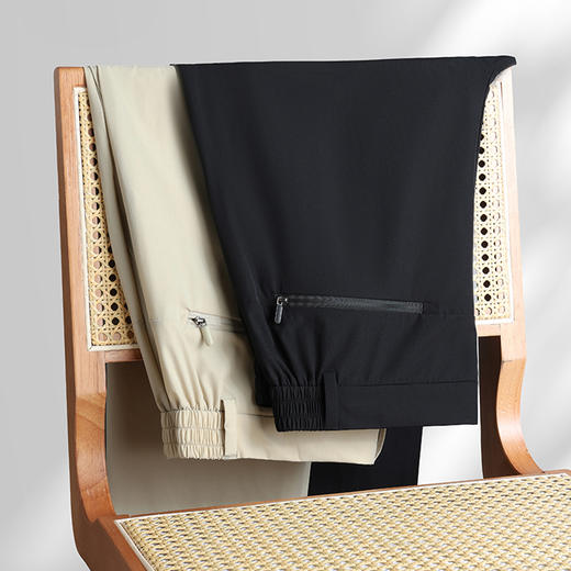 【Q】【冰丝薄款】【新款DZP】大依优型大码弹力半松紧腰商务休闲裤多色宽松显瘦肥佬休闲男士加肥加大 商品图2