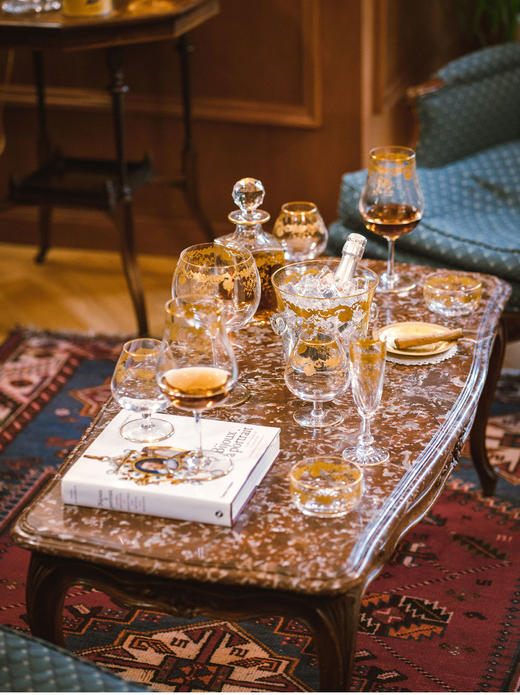 【已售】独角鹿西洋古董二十世纪初期法国出品描金水晶酒具套件 商品图0