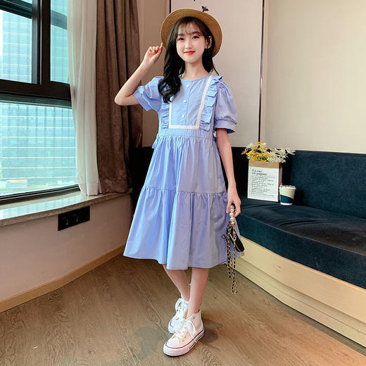 【时尚必备，气质灵动！】女童连衣裙夏薄款儿童公主裙，洋气宝宝女孩裙子女大童夏装-QQ 商品图2