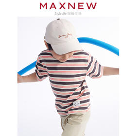 【T恤】童装精梳棉舒适亲肤撞色条纹T恤 1N2341202