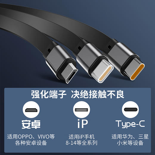 错山OLYMMONS机甲款三合一超级快充数据线Z-03 商品图3