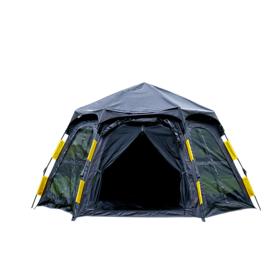 错山黑胶六角自开帐篷T-02