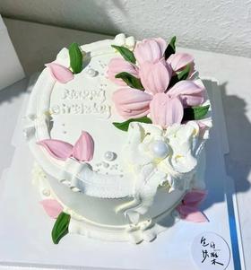 永远的爱-粉色郁金香蛋糕