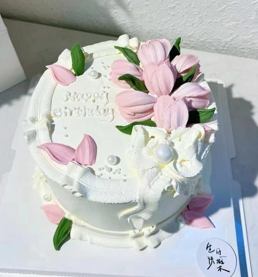 永远的爱-粉色郁金香蛋糕 商品图0
