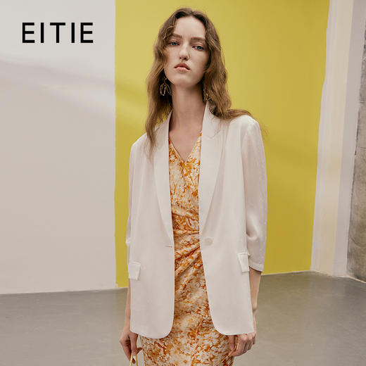EITIE爱特爱夏季新款时尚显瘦纯色西装薄外套7403107 商品图0