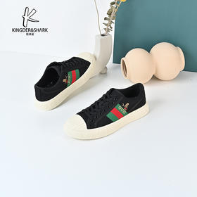 2024年经典鲨男士韩版拼色系带平底日常休闲板鞋KG378-D14011