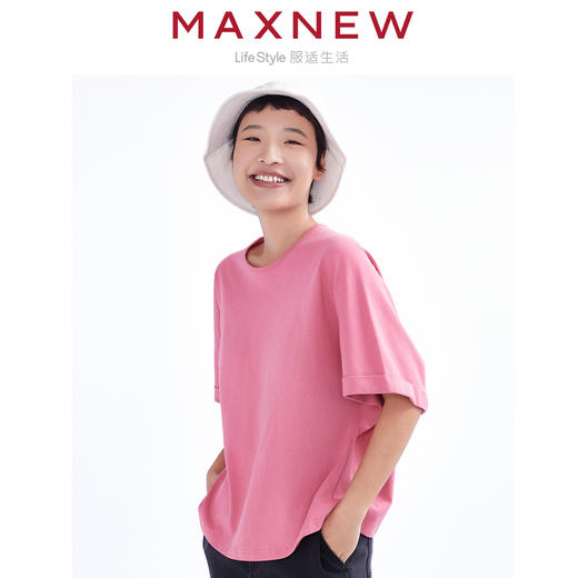 【T恤】女装MAX柔棉重磅双纱宽松廓形T恤 1N2221209 商品图3