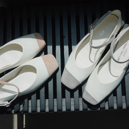 BIUCILI「乖乖仔玛丽珍」复古简约一字扣玛丽珍女鞋粗跟真皮单鞋 商品图1