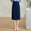 剩S/XL/XXL 米思阳2025秋夏季新款气质国风高腰直筒开叉一步裙半身裙0834 商品缩略图2