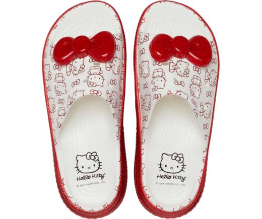 好折！Crocs Hello Kitty 女款厚底洞洞鞋拖 商品图5