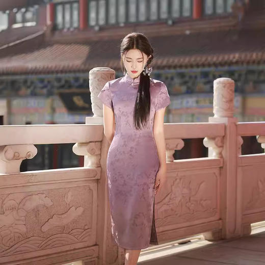 紫色旗袍年轻款高级感日常改良新中式TX8316 商品图1