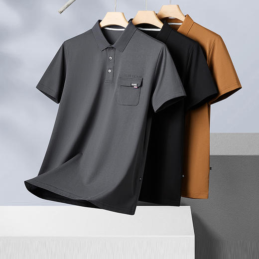 【新款DPF】大依优型大码口袋短袖Polo衫翻领加肥加大男装大号大码上衣男士休闲半袖夏季 商品图0