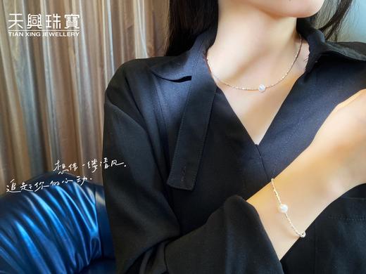 纯银碎银子天然珍珠手链女生轻奢小众精致 商品图5