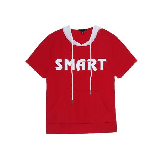 休闲天丝罗马连帽短袖T恤女2024夏季新款光滑垂感宽松显瘦上衣 商品图4