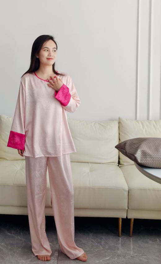 银泰百货供货95软冰丝贡缎冰岛丝睡衣套装 商品图8