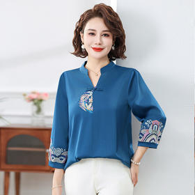 FW 827国风小衫洋气上衣妈妈夏装中袖