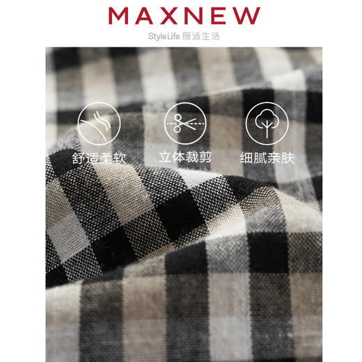 【长裤】童装舒适棉感亲肤透气格纹长裤 1N2364502 商品图4