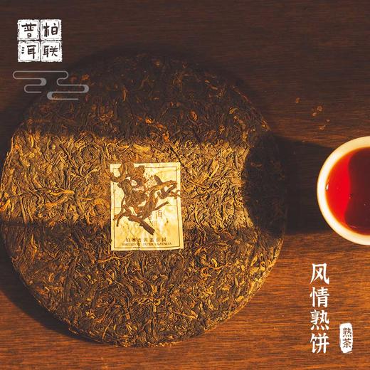 柏联普洱 中期茶 10年以上 风情熟茶 普洱茶熟茶饼紧压茶357g 商品图3