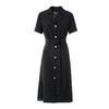 EITIE爱特爱气质通勤V领收腰显瘦鱼尾黑色衬衫连衣裙2024夏季新款B2407342 商品缩略图5