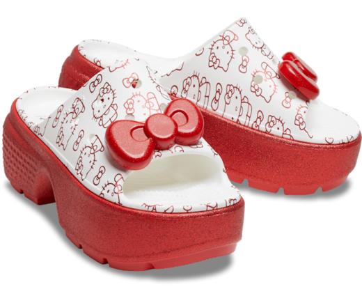 好折！Crocs Hello Kitty 女款厚底洞洞鞋拖 商品图6