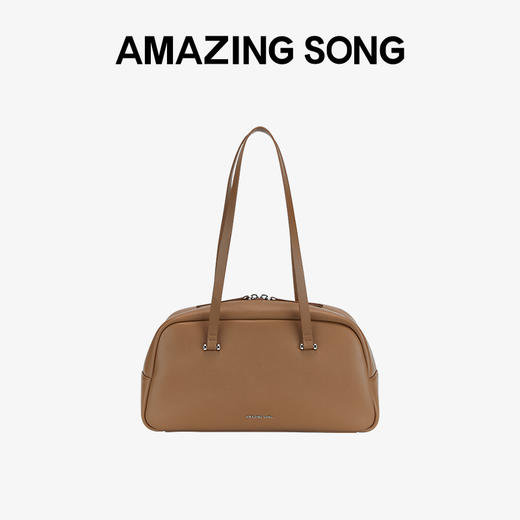 Amazing Song乙颂  枕头包 保龄球新款牛皮大容量单肩棒球包女 商品图0