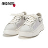 nekomomo2023年夏季新款商场同款牛皮网面超轻厚底小白鞋女板鞋女M22AM11441 商品缩略图1