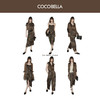 【限时秒杀】COCOBELLA轻奢新国风飘带印花半身裙高腰捏褶缎面筒裙HS0018 商品缩略图1