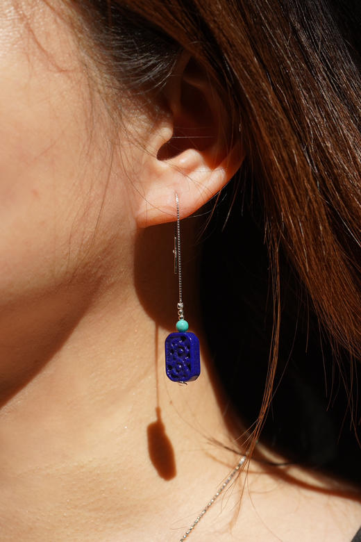 春日赏花去！青金耳坠 商品图1