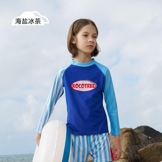 KK树儿童泳衣裤分体泳衣a类男童女童游泳长袖防晒中大童泳装 商品图8