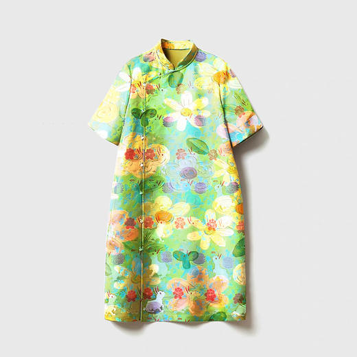 裁缝学苑AQ185 桑蚕丝新中式连衣裙纸样旗袍女装偏襟打版裁剪样板 商品图1