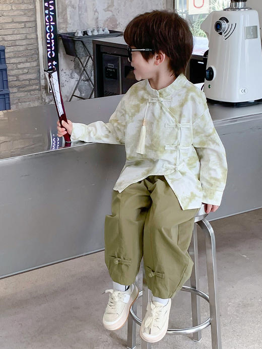 男童国风套装柳绿江南 商品图4