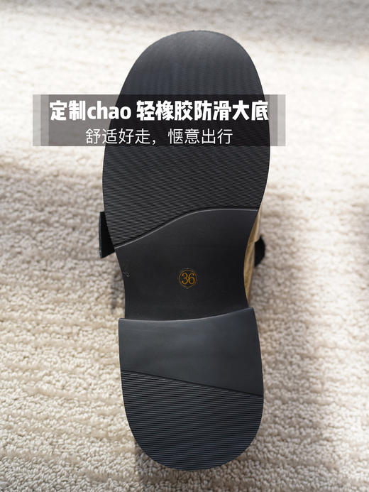 上脚chao轻盈！近4cm增高时髦一脚蹬乐福鞋！春夏新款懒人鞋！舒适好走轻松增高 金属褶皱头层牛皮工艺+定制chao轻盈鞋底，橡胶防滑大底（少量现货拍下立发） 商品图8