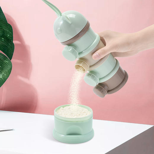 【独立分装超省心！】便携婴儿奶粉盒 大容量彩色多层辅食盒 独立分层奶粉格外出储存盒 商品图3