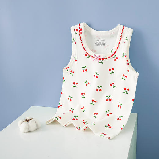 【39.9/任选2件！】夏儿童背心 精梳棉莱卡男童 卡通印花简约无袖 女童卡通上衣打底 童趣设计 清凉一夏-QQ 商品图9